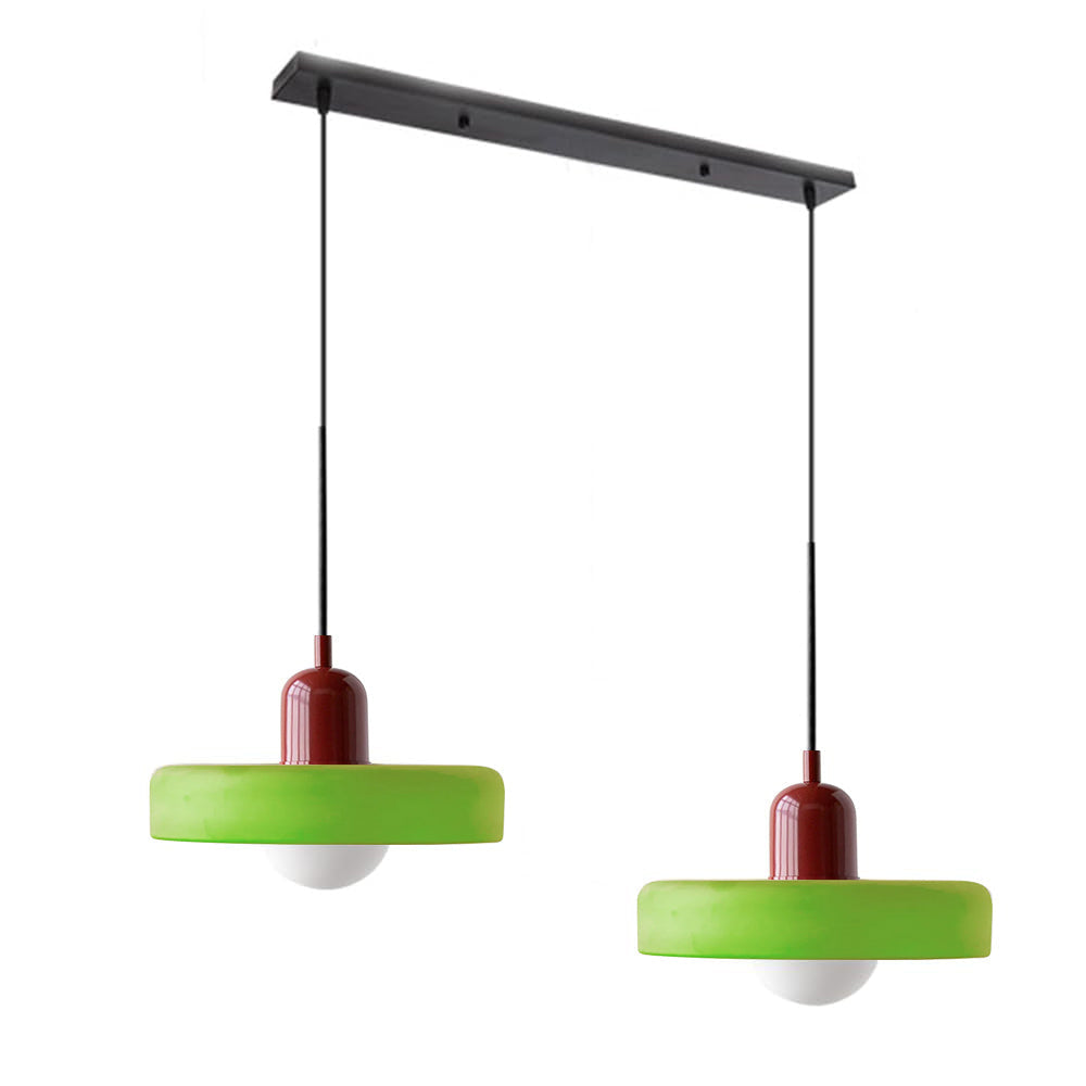 Luccon-pendellampe med dobbeltglas, G9, 35 cm