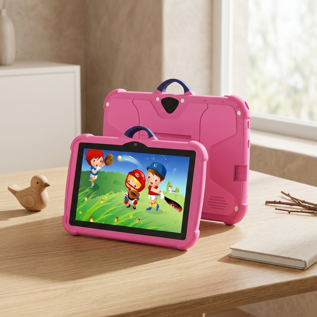 טאבלט PC חינוכי לילדים — צג בגודל 7 אינץ', Android 13, מעבד מרובע ליבות, אחסון בנפח 64GB