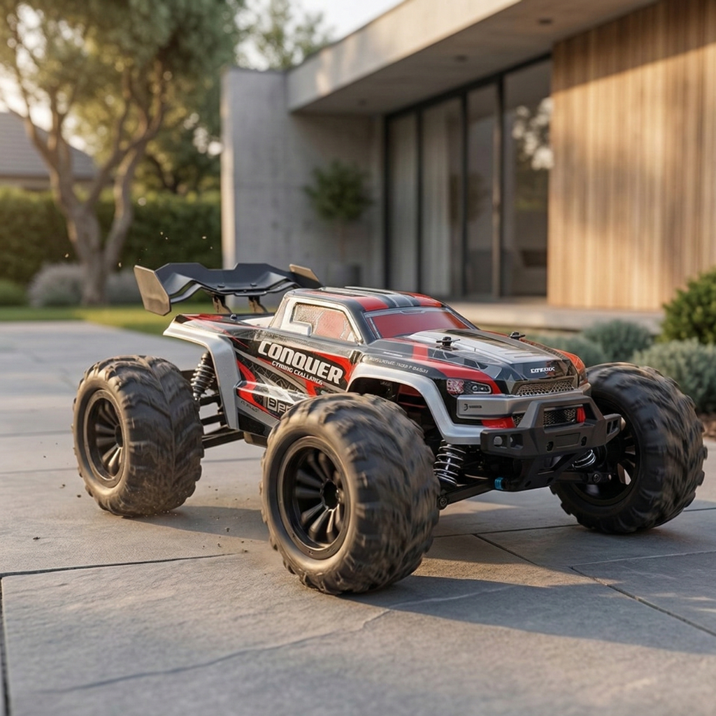 Skala 1:16 4WD-RC-lastbil — kraftfuld motor, tophastighed på op til 70 Kmh