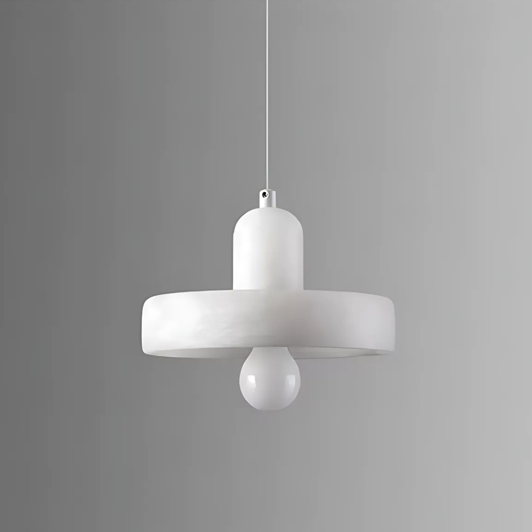 Vespera Marble Pendant Lamp — Hand Knitted Detailing, E14 Socket, Single LED Light
