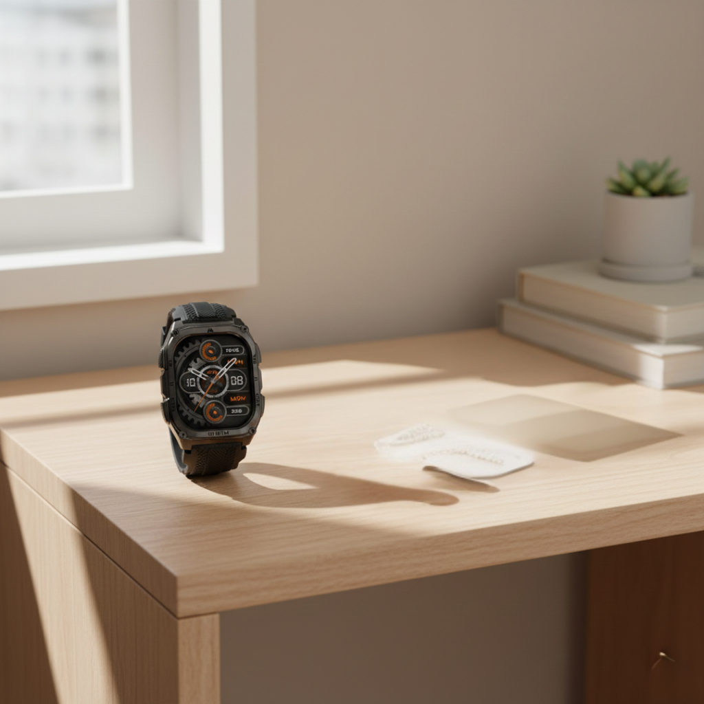 Wytrzymały wojskowy smartwatch GPS — wyświetlacz AMOLED 1,96 cala, wodoodporność 10 ATM
