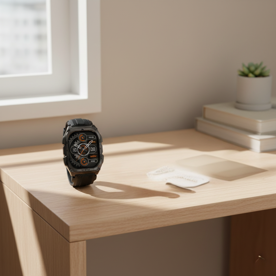 Wytrzymały wojskowy smartwatch GPS — wyświetlacz AMOLED 1,96 cala, wodoodporność 10 ATM