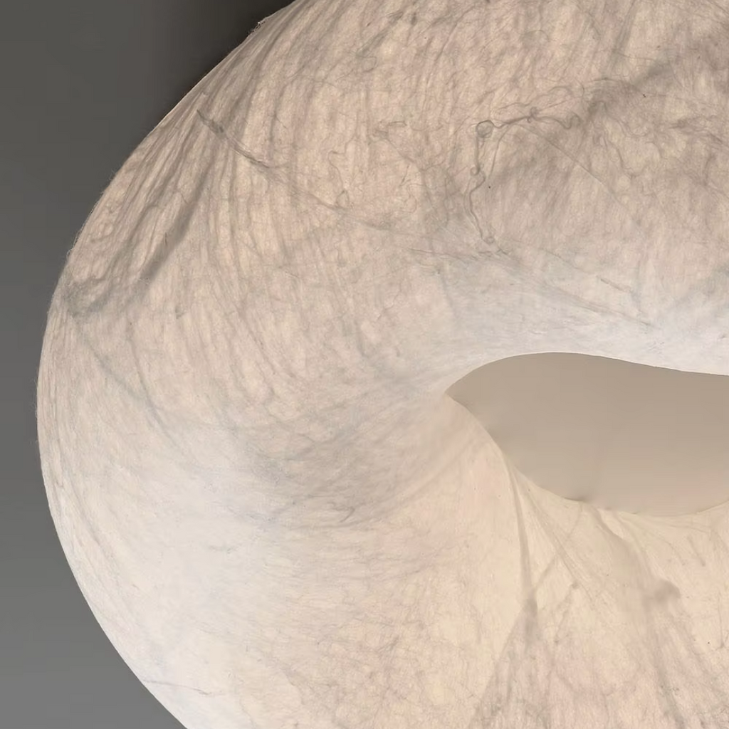 Luminara Silk Table Lamp — Iron Frame Base, LED Light