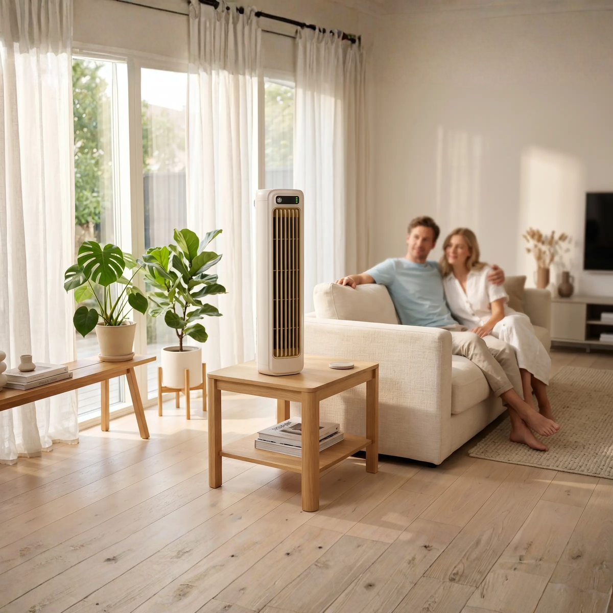 Ventilador portátil inalámbrico sin aspas — Silencioso, recargable, 12 horas