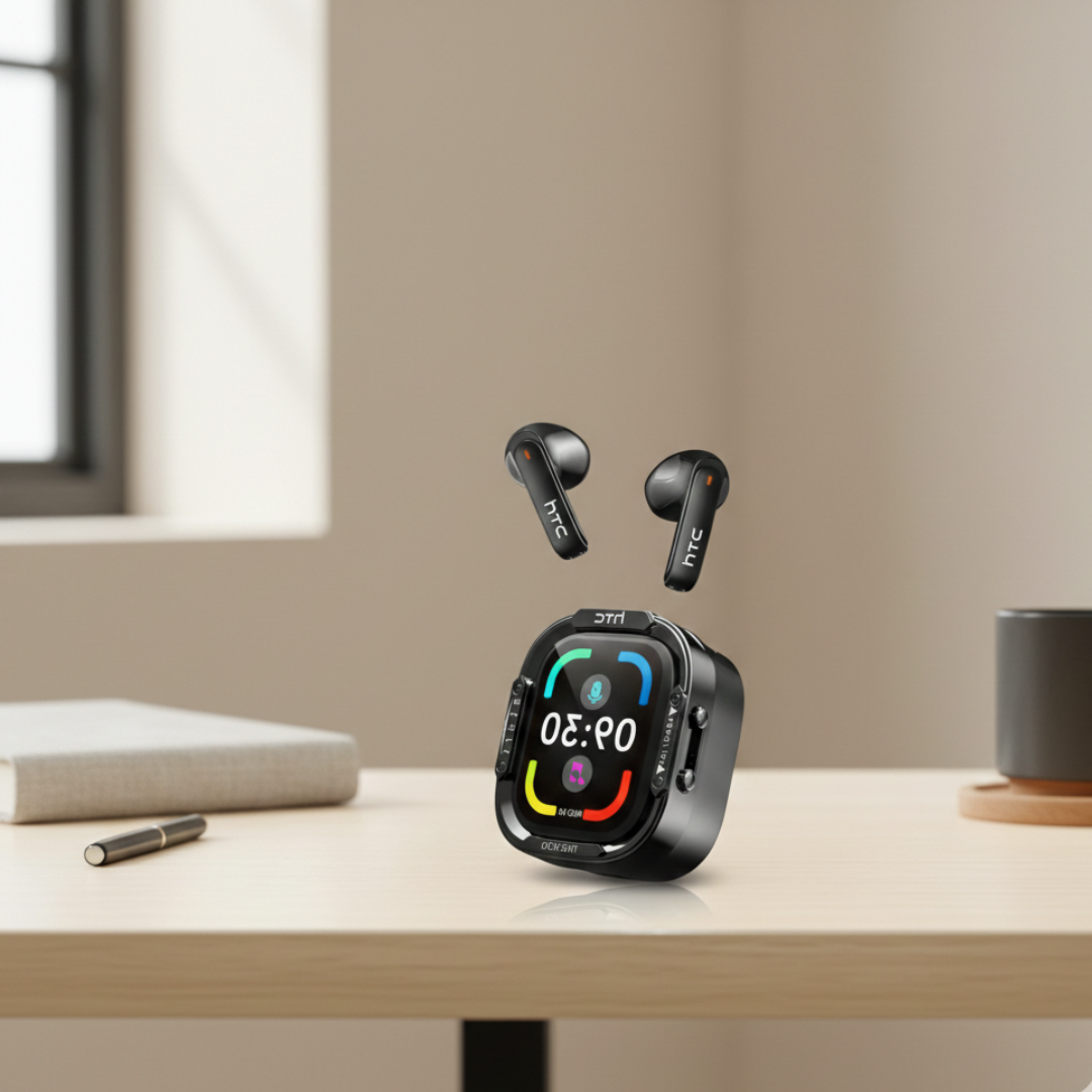 Auriculares inalámbricos HTC NE70 – Nueva edición con estuche con pantalla táctil