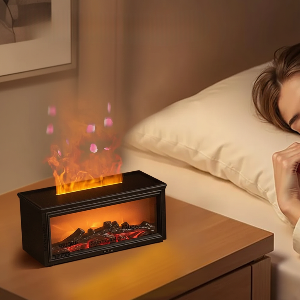 מפיץ ריח ומכשיר אדים 2-ב-1 Flame Mist — קומפקטי, אולטרסוני, 280 mL