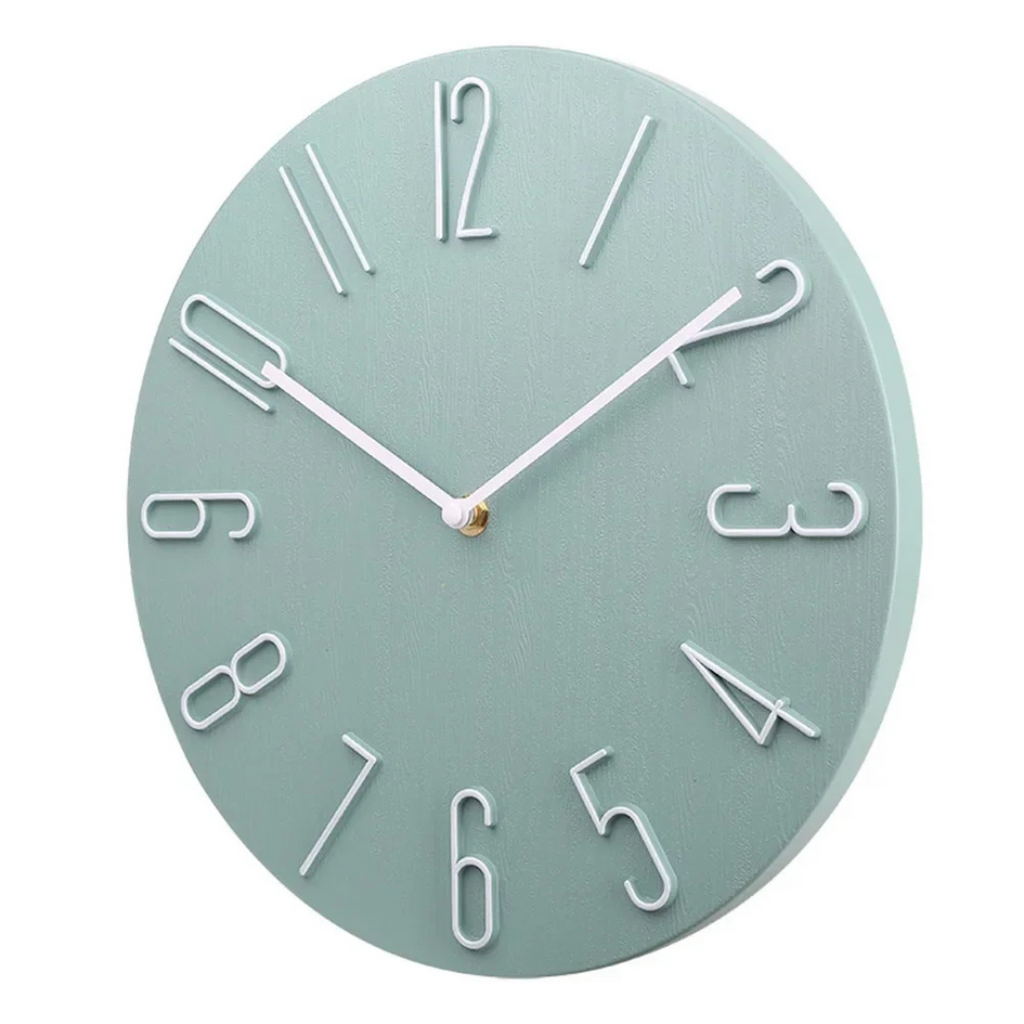 Minimalist Wall Clock Ø30 cm — Silent Quartz Mechanism