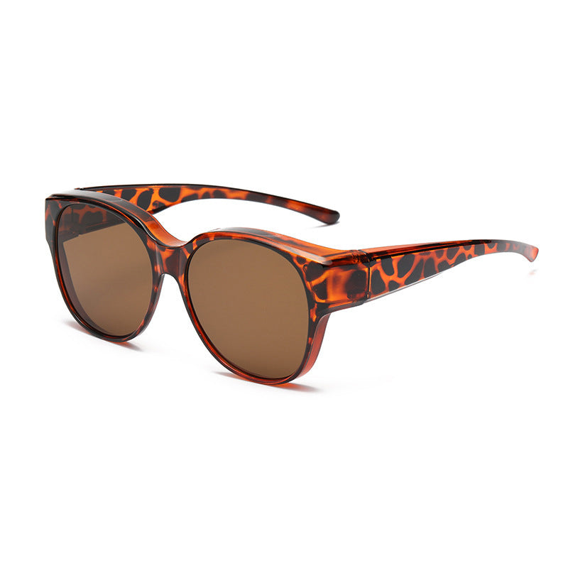Polarisierte UV400-Cat-Eye-Sonnenbrille zum Aufstecken über Brillen