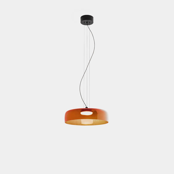 AuroraHaze Nordic Glass Pendant Lamp — Combined Glass And Metal Shade Design