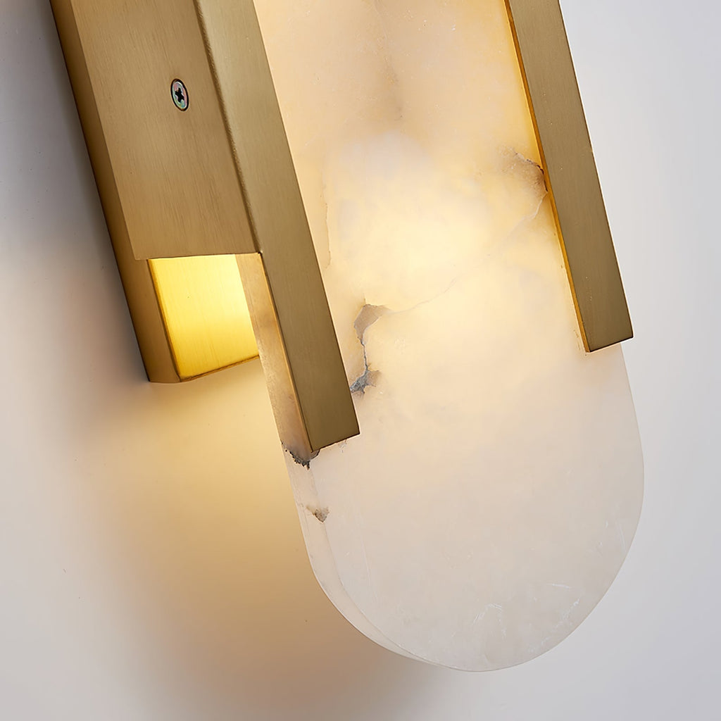 Marmeren wandlamp — zacht sfeerlicht, modern ontwerp