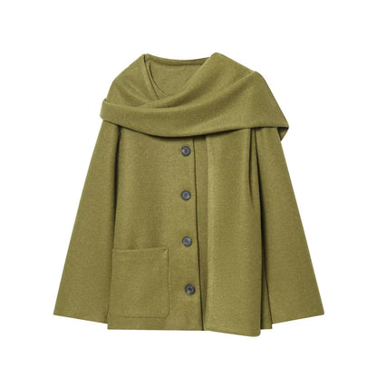 Manteau avec écharpe intégrée, style européen et américain, coupe britannique, couleur marine