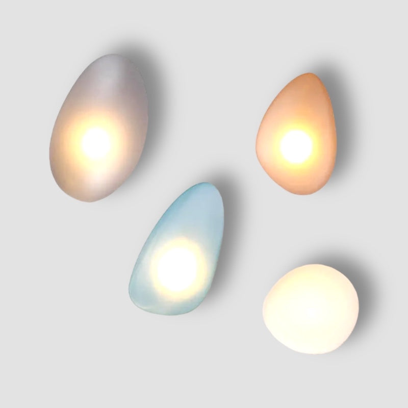 Lirena Colorful Glass Wall Lamp — Clear Acrylic Trim