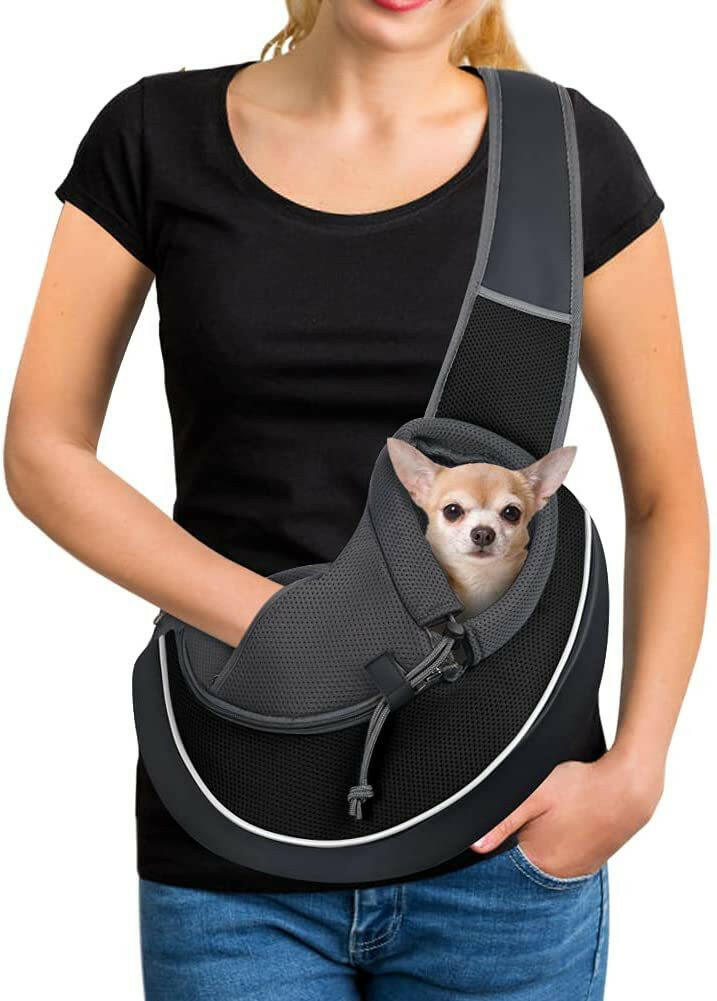 Bolsa transportadora para mascotas — Malla transpirable, correa de hombro ajustable