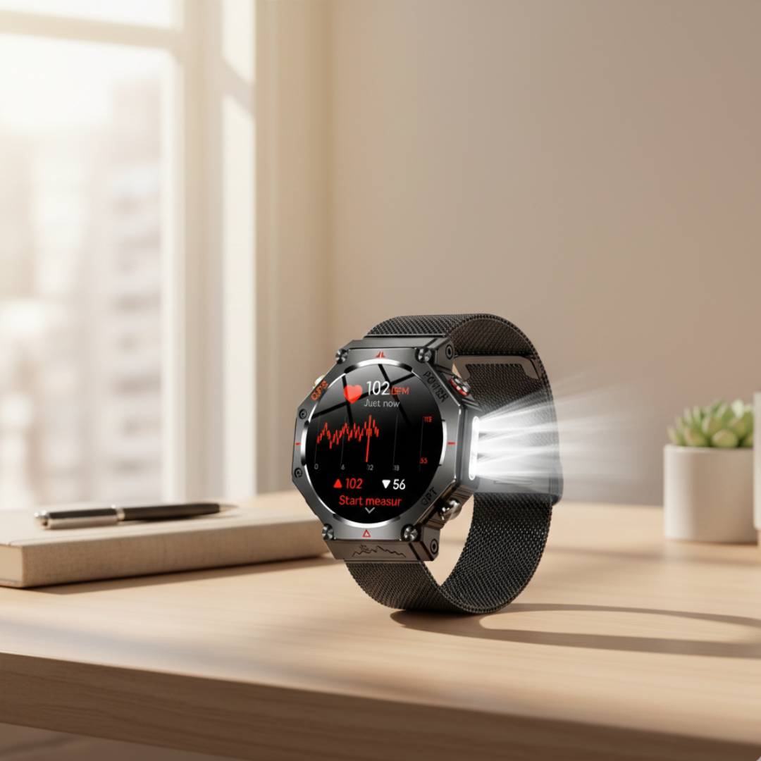防水アウトドアスマートウォッチ - GPS、AMOLED、コンパス、高度計