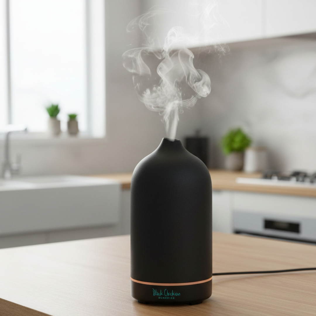 Difusor ultrasónico compacto Skypipe - niebla fría, autonomía de 3–7 horas, luz nocturna integrada
