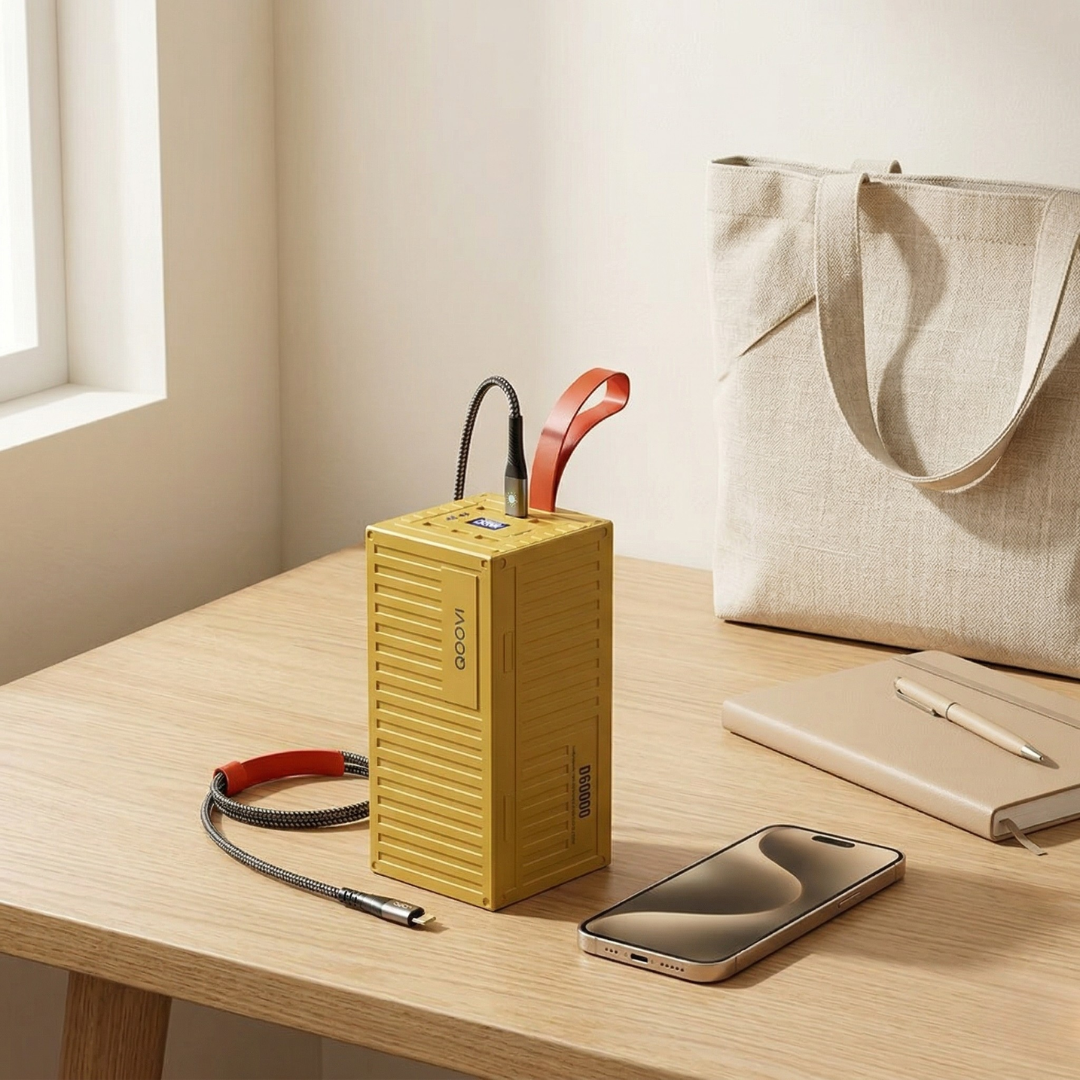 Powerbank 60000mAh — wyświetlacz cyfrowy, Power Delivery 22.5W, Quick Charge 3.0