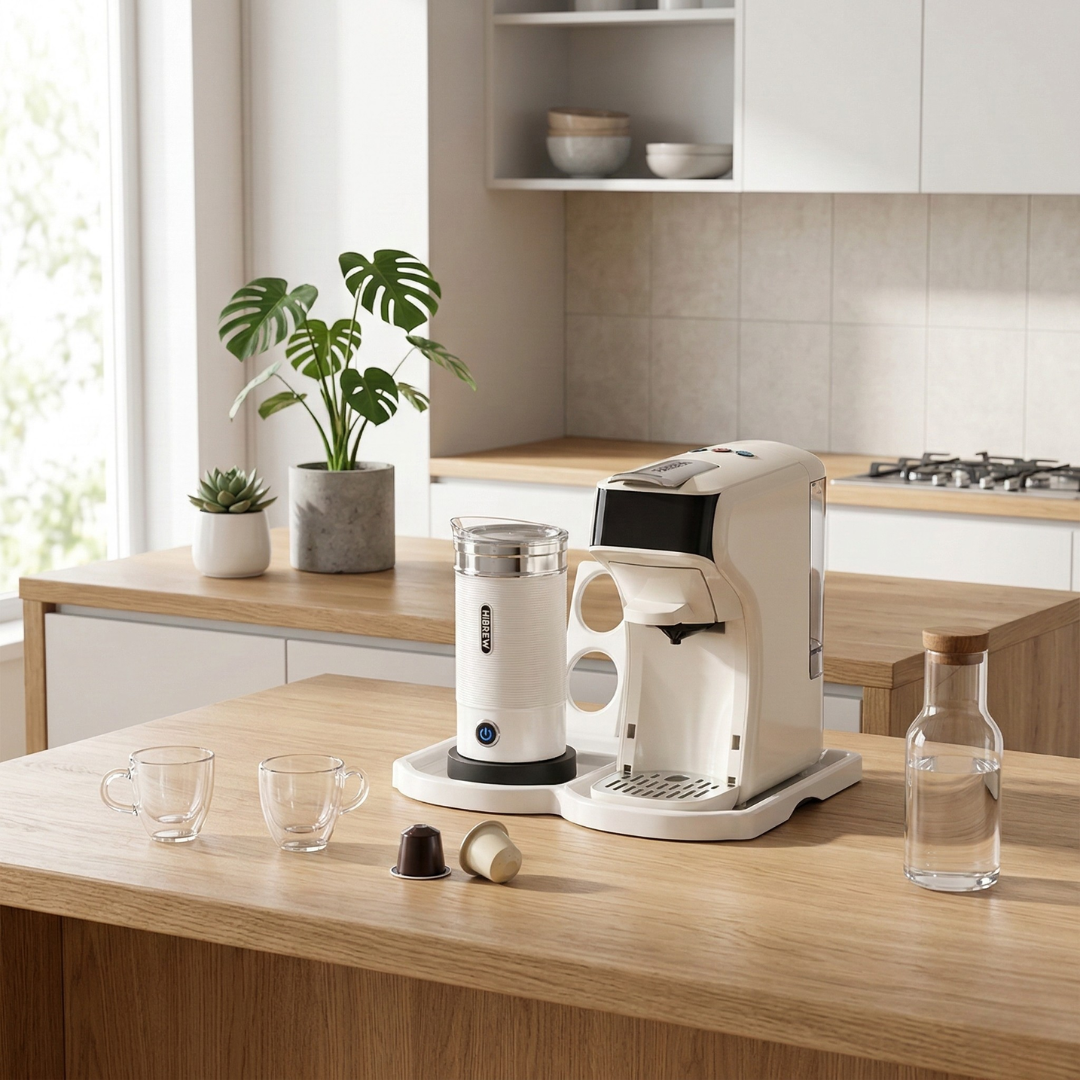 HiBREW 6-in-1-Kapselkaffeemaschine für heiße und kalte Getränke, kompatibel mit Nespresso