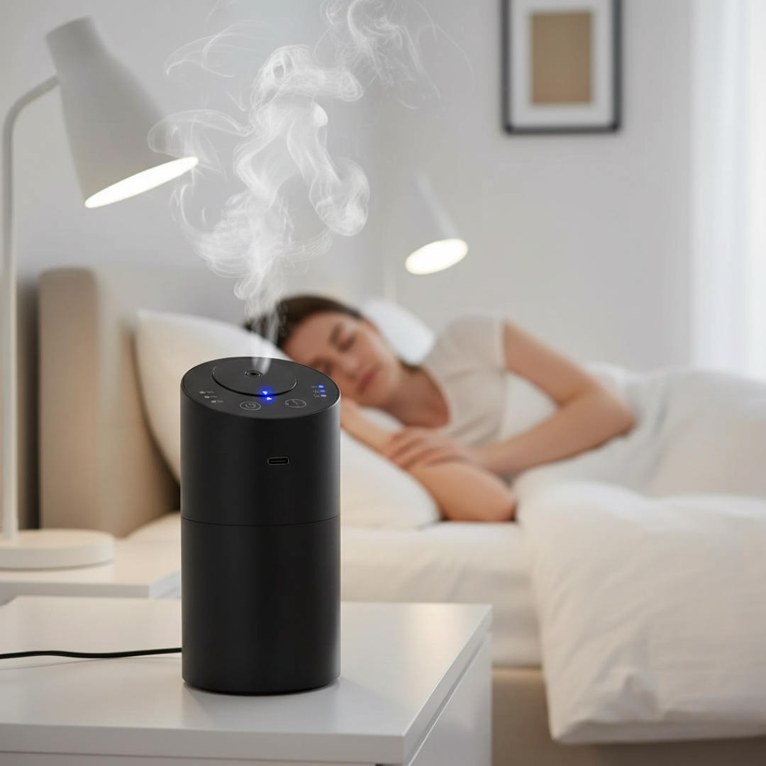 Difusor de aromas portátil inalámbrico — Batería recargable y cobertura para habitaciones pequeñas