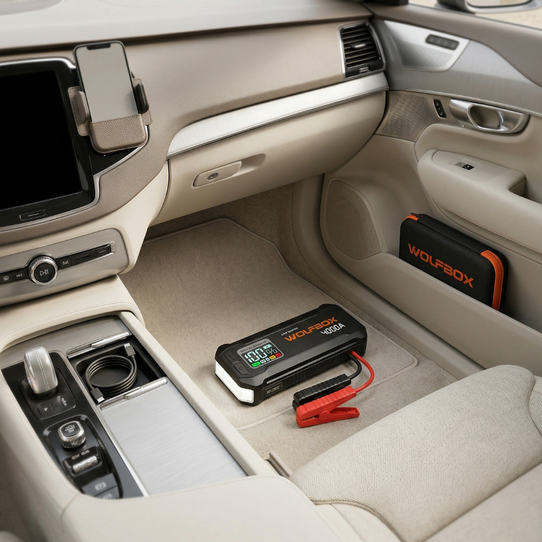 Tragbares 24000mAh-Auto-Starthilfegerät — 4000A Spitzenstrom