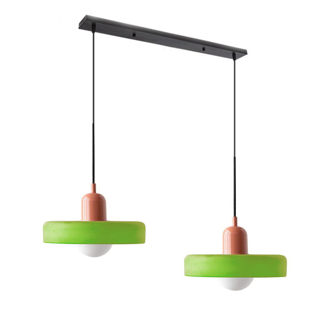 Luccon-pendellampe med dobbeltglas, G9, 35 cm