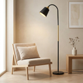 Contemporary Floor Lamp — Adjustable Pivoting Head, LED Illumination