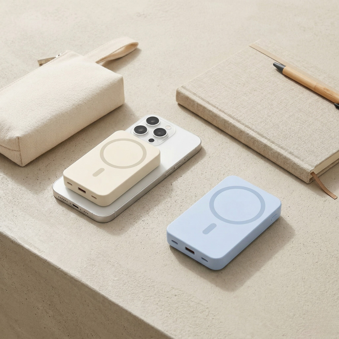 Magnetyczny powerbank bezprzewodowy — pojemność 100000 mAh