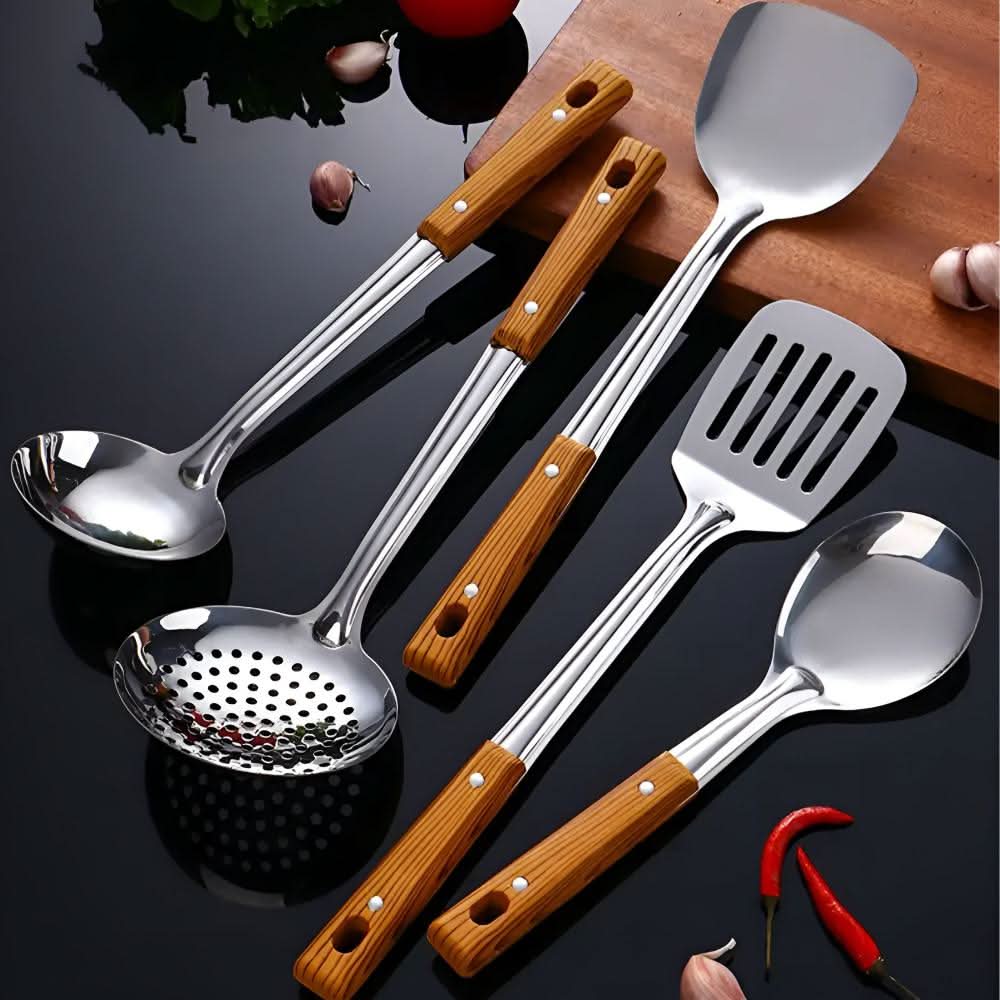 Premium Stainless Steel Kitchen Utensil Set — Durable, Elegant Finish
