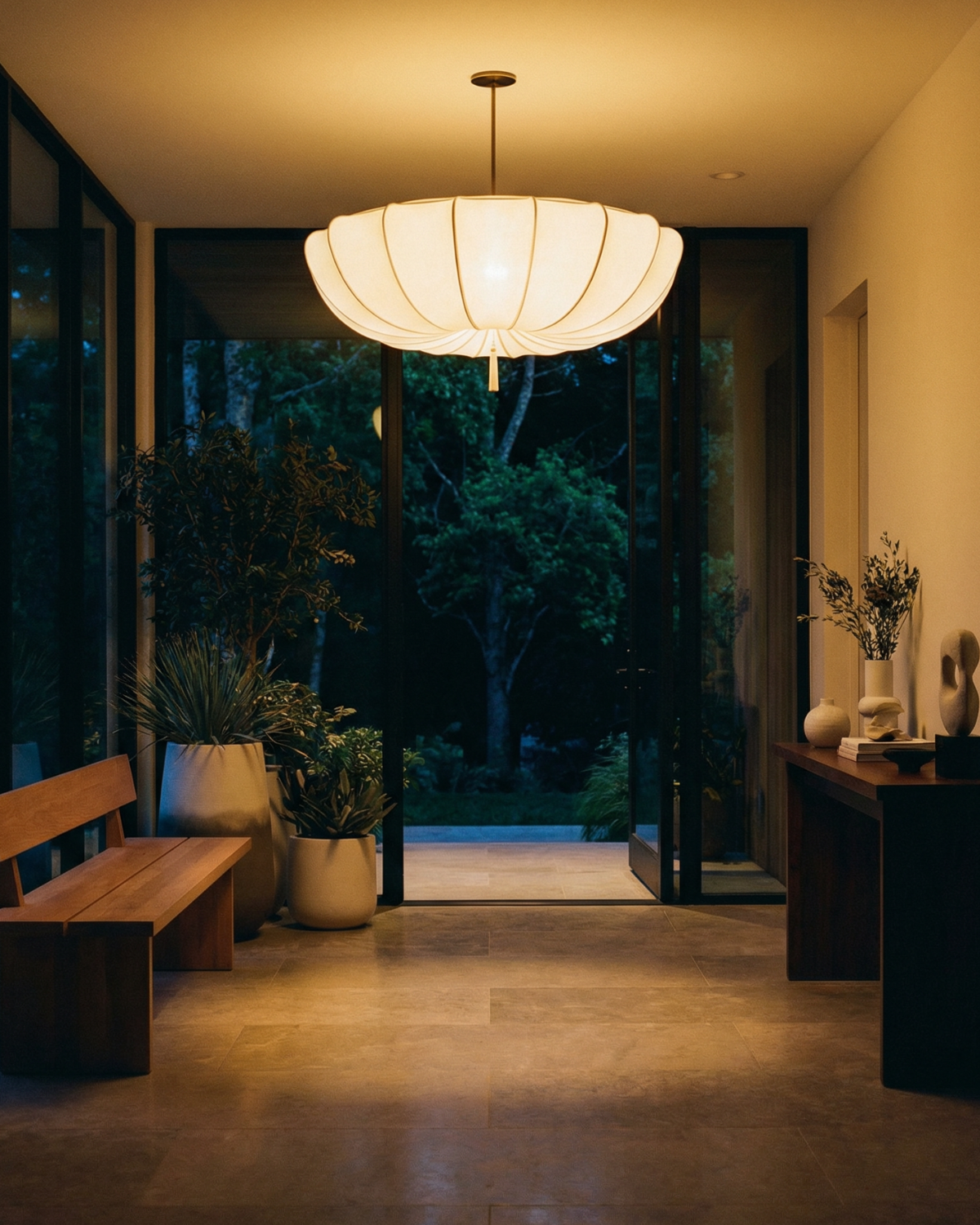 Molnformad taklampa — fransk design, mjukt sken