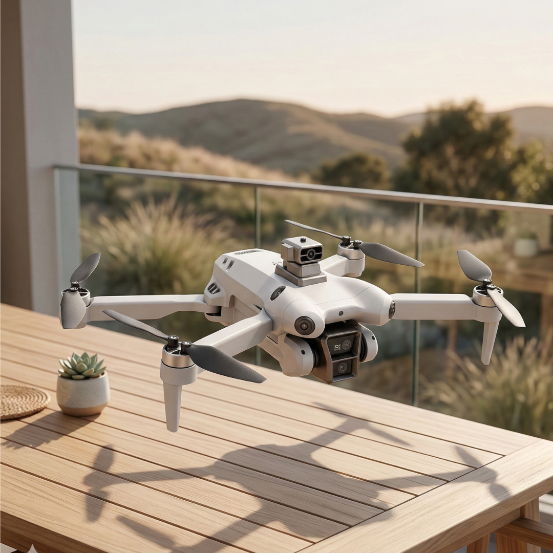 Dron con cámara dual 8K — Sistema automatizado para evitar obstáculos