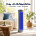 Ventilador portátil inalámbrico sin aspas — Silencioso, recargable, 12 horas