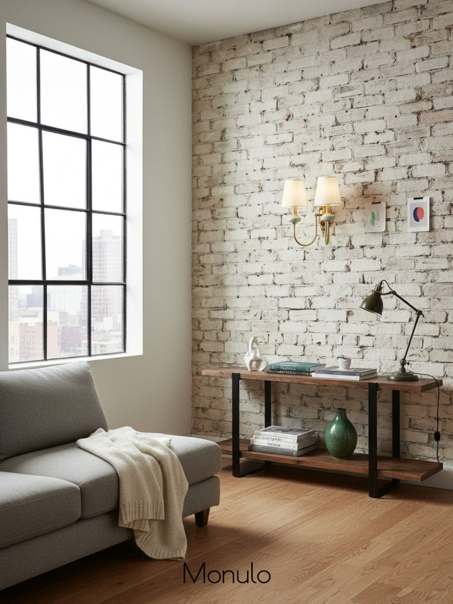 Keramische wandlamp met stoffen kap, 1 of 2 E27-lampen