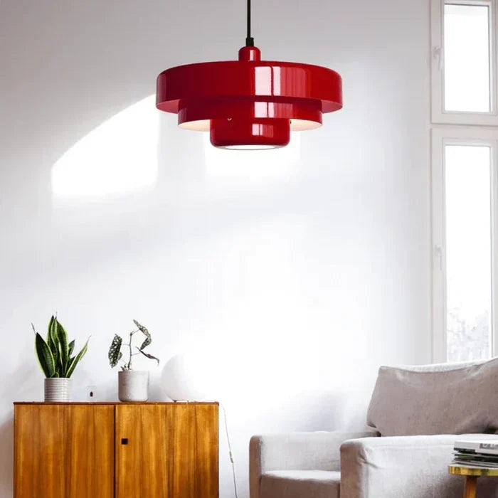 Vintage-pendellampe i metal — varm hvid LED, sort og bronze