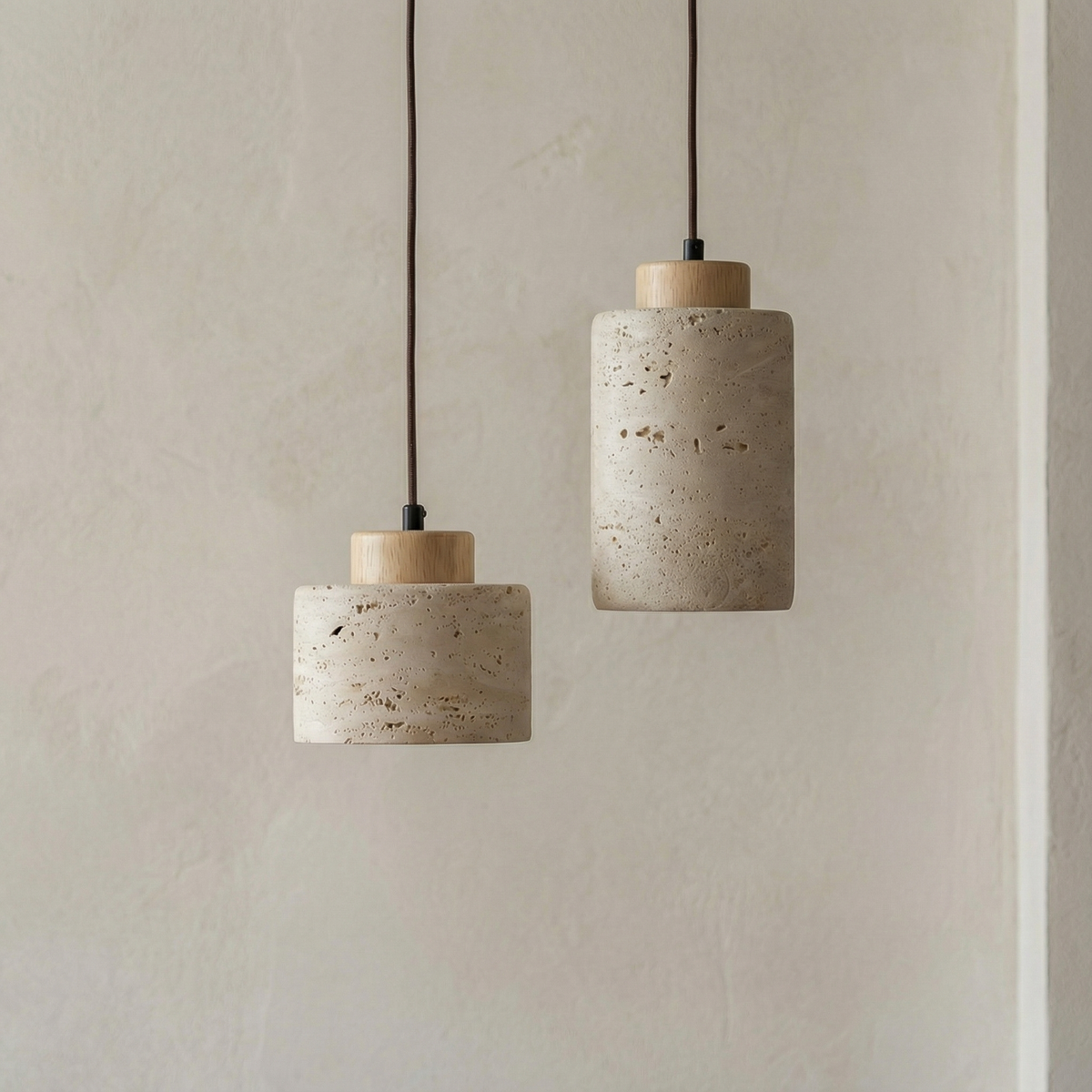 Vidar hanglamp van natuursteen – modern ontwerp met textuur