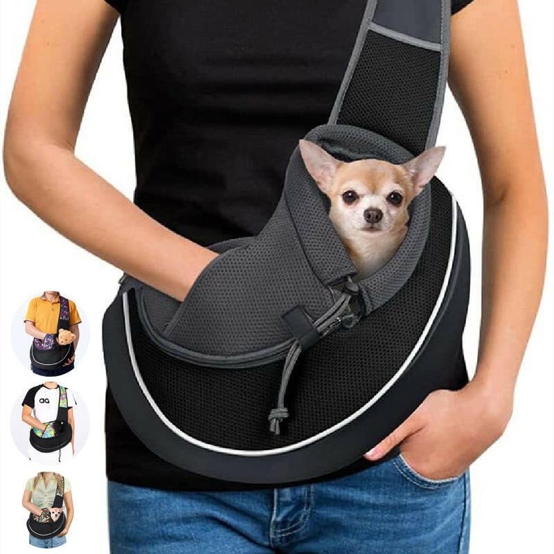 Bolsa transportadora para mascotas — Malla transpirable, correa de hombro ajustable