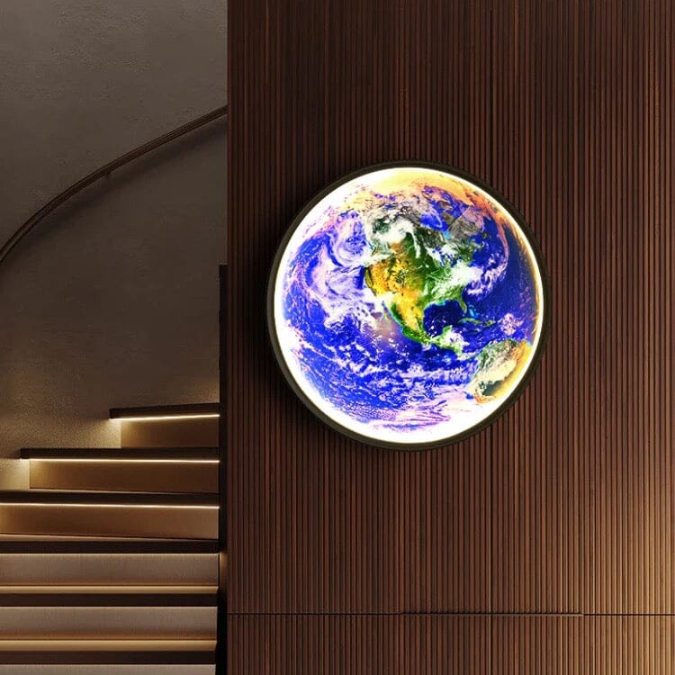 TerraGlow Modern Globe LED Wall Lamp — Contemporary Glass Shade Design