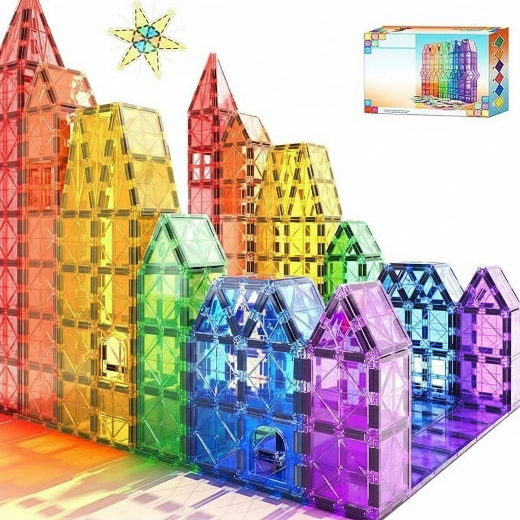 LumaTiles Magnetic Montessori Building Kit — 40-Piece Starter Set