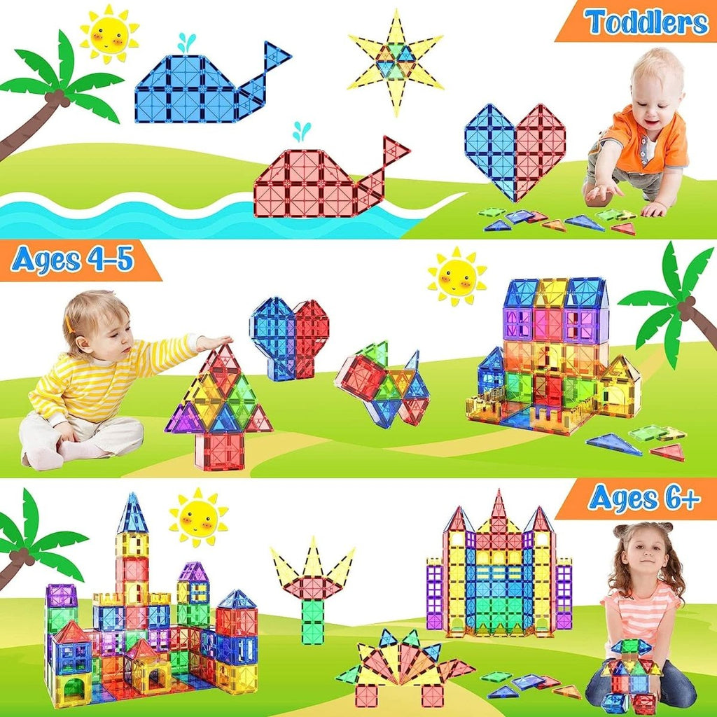LumaTiles Magnetic Montessori Building Kit — 40-Piece Starter Set