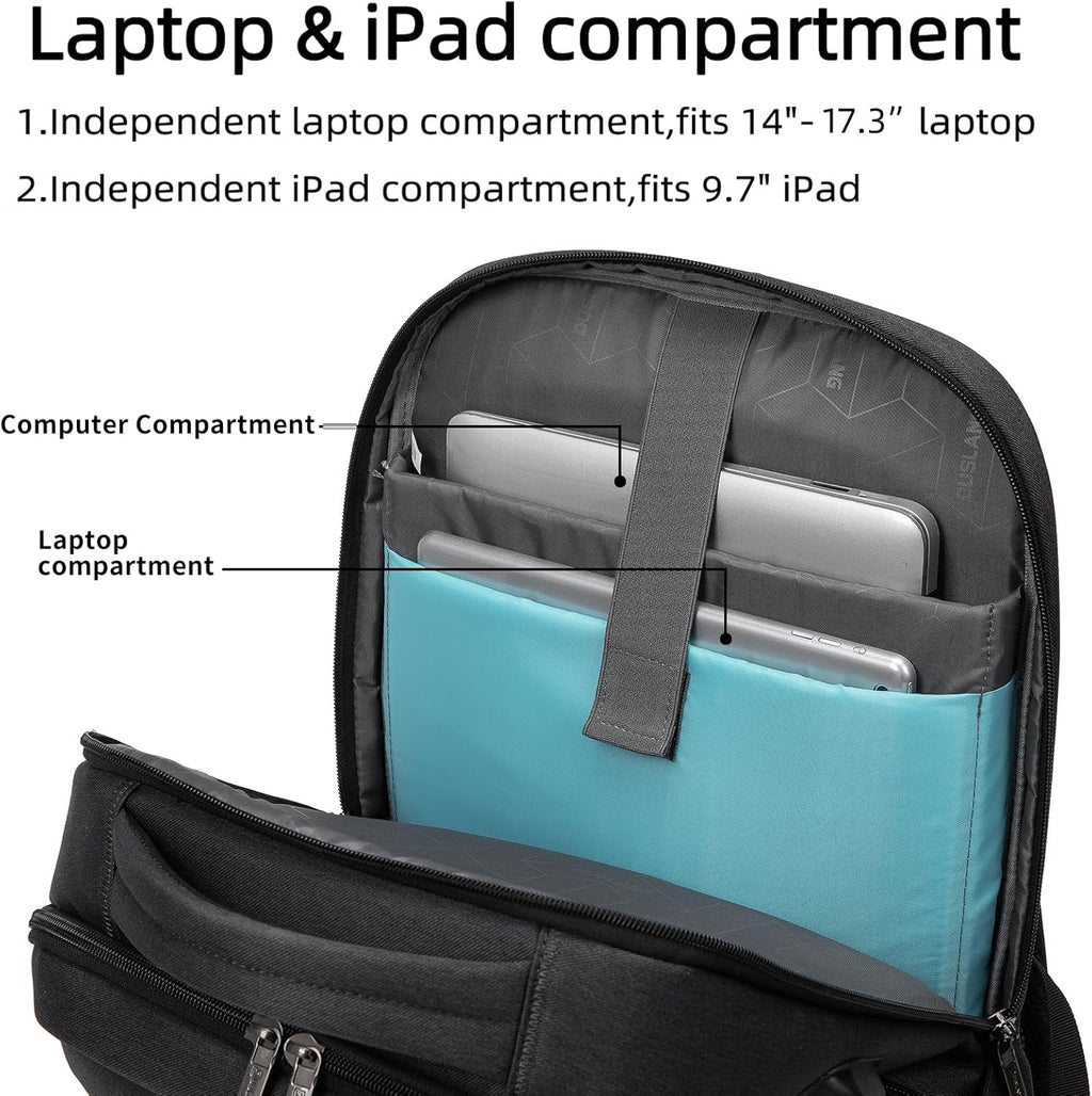 Vattentät laptopryggsäck — USB-laddning, för laptop på 33–43 cm