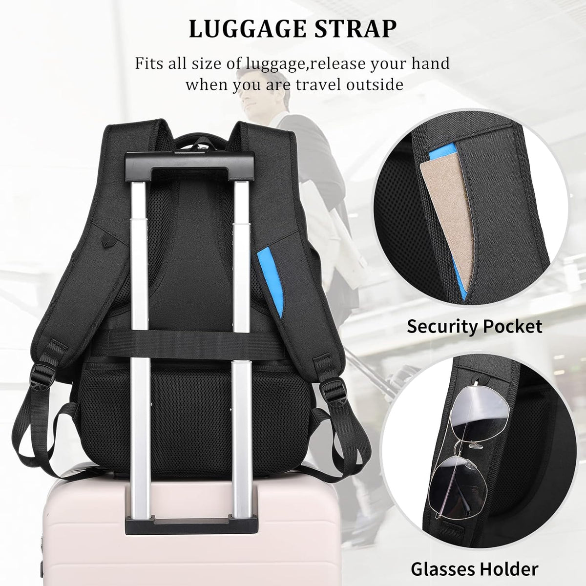 Vattentät laptopryggsäck — USB-laddning, för laptop på 33–43 cm