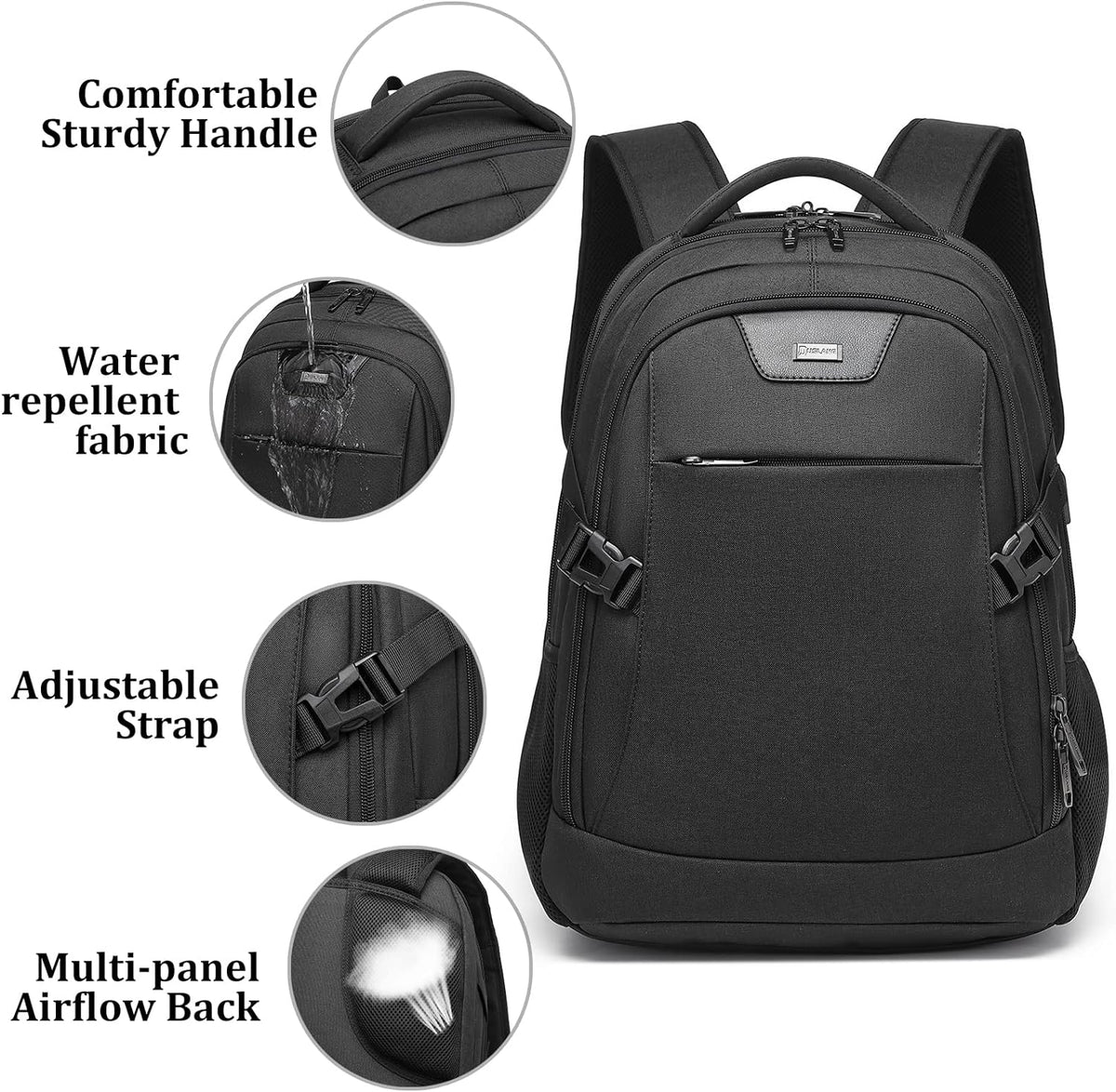 Vattentät laptopryggsäck — USB-laddning, för laptop på 33–43 cm