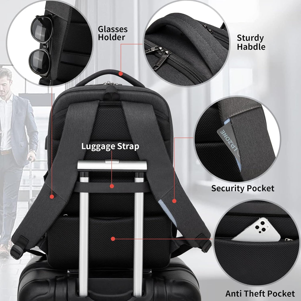 Vattentät laptopryggsäck — USB-laddning, för laptop på 33–43 cm
