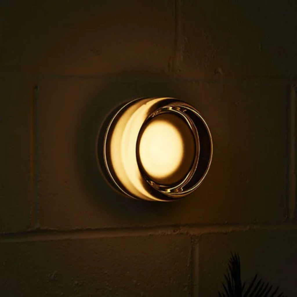 Round Glass Wall Sconce LED Amber Warm Light 5W - Wildoxy