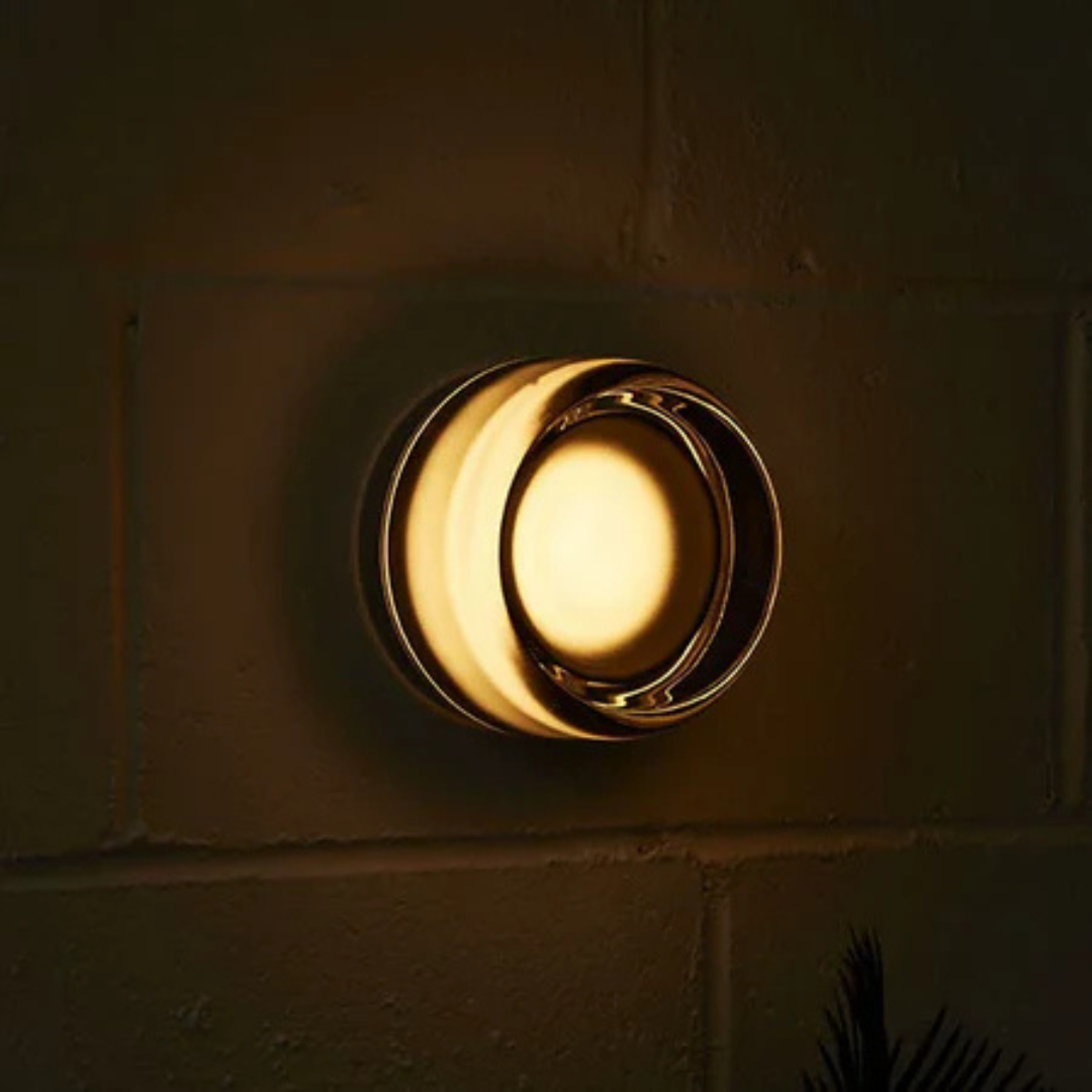 Round Glass Wall Sconce LED Amber Warm Light 5W - Wildoxy