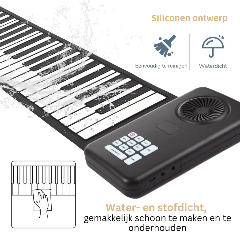 Piano enrollable de 88 teclas — Teclado portátil flexible