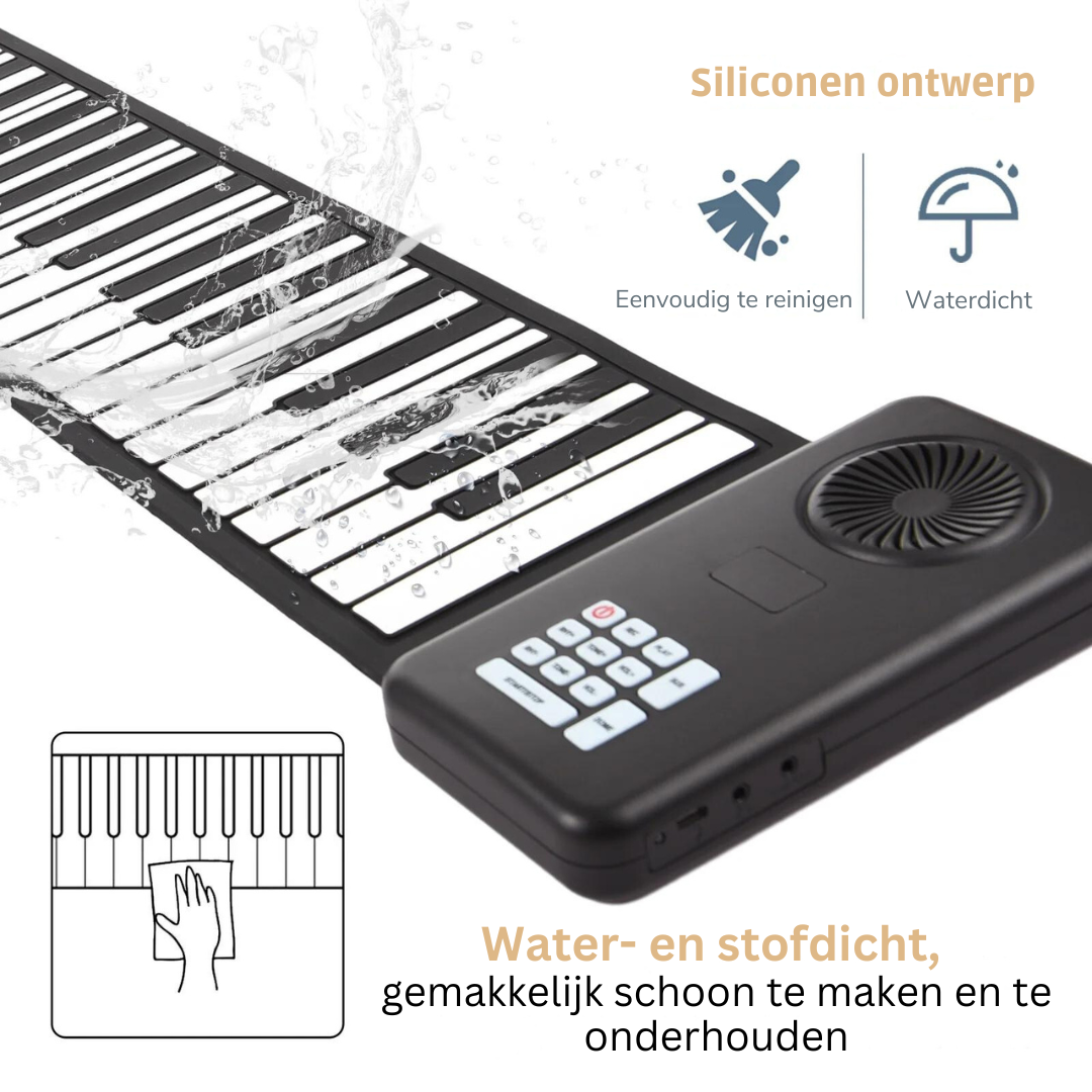 Piano enrollable de 88 teclas — Teclado portátil flexible