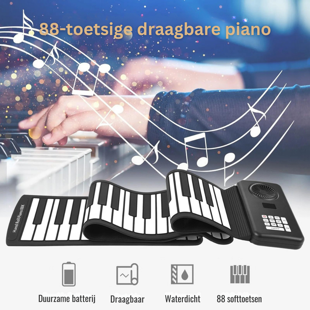 Piano enrollable de 88 teclas — Teclado portátil flexible