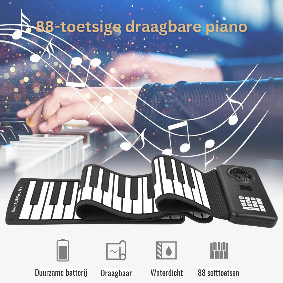 Piano enrollable de 88 teclas — Teclado portátil flexible