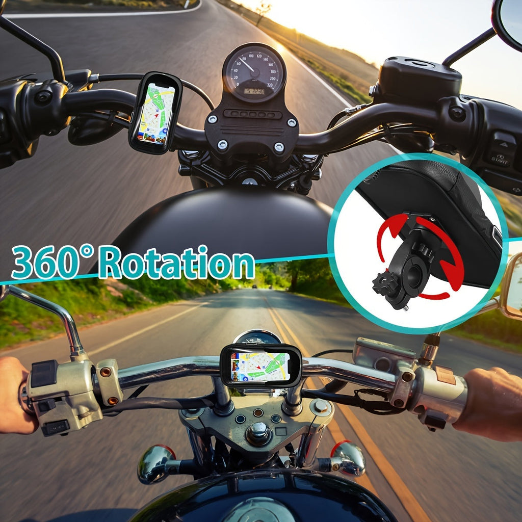 Waterdichte telefoonhouder voor fiets en motor — 360° draaibaar