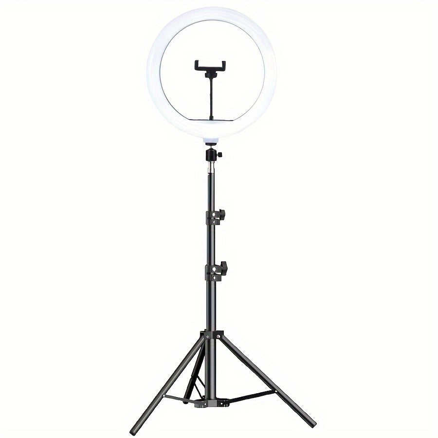 LED-Ringleuchte — Verstellbares Stativ und Handyhalterung