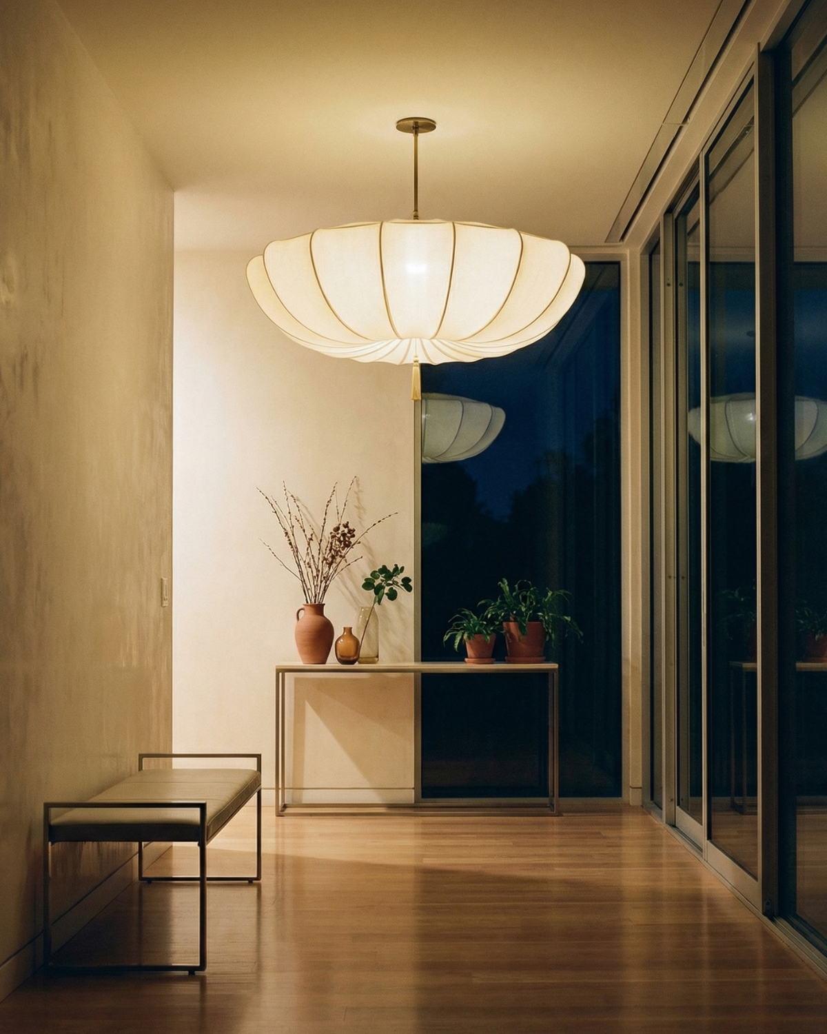 Molnformad taklampa — fransk design, mjukt sken